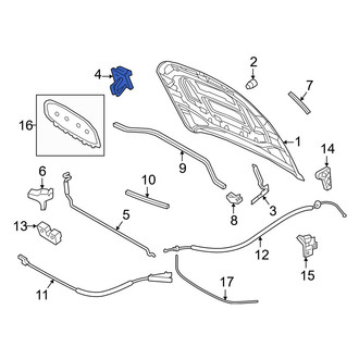 Volkswagen OE - Front Hood Latch Striker Plate
