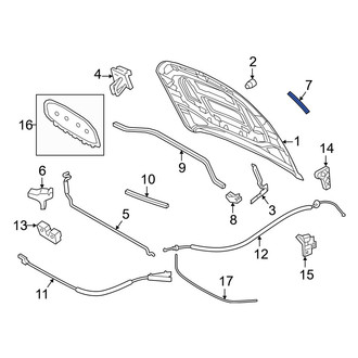 Volkswagen OE - Front Left Hood Seal