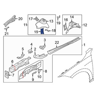 Volkswagen OE - Front Right Fender Apron Reinforcement