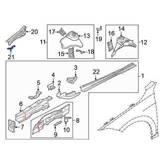 Volkswagen OE - Right Headlight Bracket