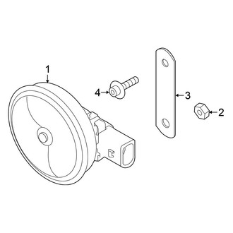 Volkswagen OE - Electrical - Horn (Single Tone), (GLI Autobahn / GLI S / R-Line / S / SE / SEL / SEL Premium)