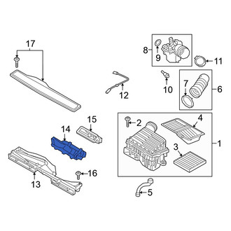 Volkswagen OE - Front Center Engine Air Intake Hose