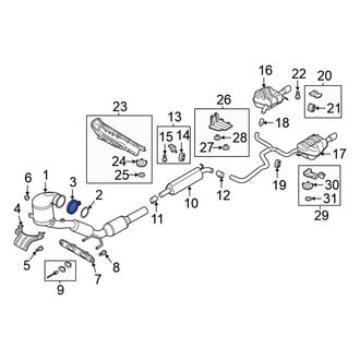 Volkswagen OE - Catalytic Converter Clamp