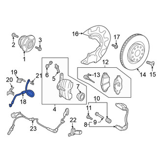 Volkswagen OE - Front Brake Hydraulic Hose