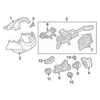 Volkswagen OE - Steering Column - Shroud, Switches & Levers (GLI 40th Anniversary Edition / GLI Autobahn / S / SE / SEL)