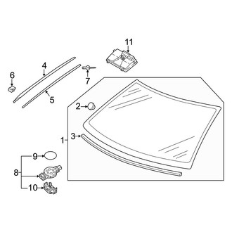 Volkswagen OE - Windshield - Glass (S)