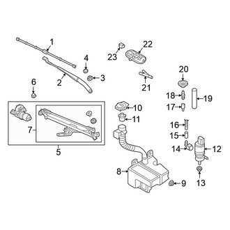 Volkswagen OE - Windshield - Wiper & Washer Components (GLI Autobahn / GLI S / R-Line / S / SE / SEL / SEL Premium)