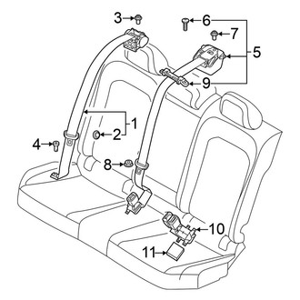 Volkswagen OE - Restraint Systems - Rear Seat Belts