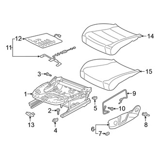 Volkswagen OE - Seats & Tracks - Passenger Seat Components (Seat Cushion Components), (SEL Premium)