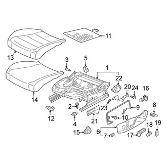 Volkswagen OE - Seats & Tracks - Driver Seat Components (Seat Cushion Components)