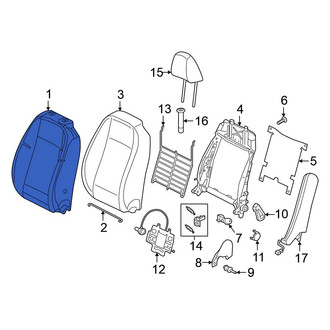 Volkswagen OE - Front Left Seat Back Cushion Cover