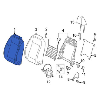 Volkswagen OE - Front Left Seat Back Cushion Cover