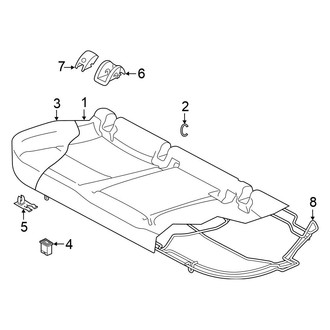 Volkswagen OE - Seats & Tracks - Rear Seat Components (Seat Cushion Components)