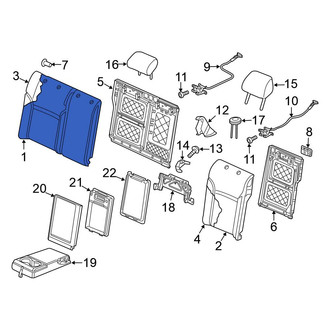 Volkswagen OE - Rear Right Seat Back Cushion Cover