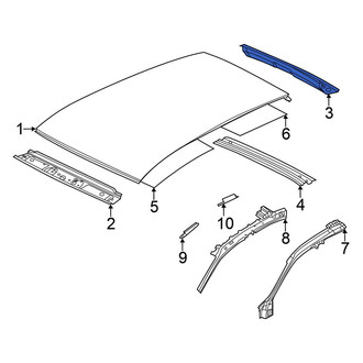 Volkswagen OE - Rear Roof Header Panel