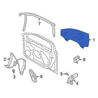 Volkswagen OE - Front Left Door Glass
