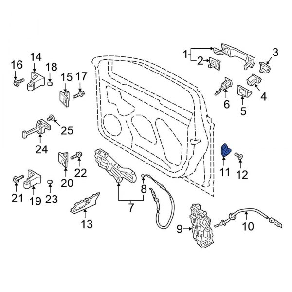 Door Lock Striker Plate