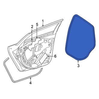 Volkswagen OE - Rear Right Inner Door Seal