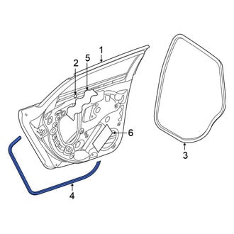 Volkswagen OE - Rear Left Outer Door Seal