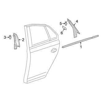 Volkswagen OE - Rear Door - Exterior Trim