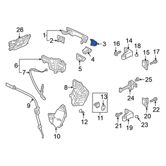 Volkswagen OE - Rear Left Outer Exterior Door Handle Cover