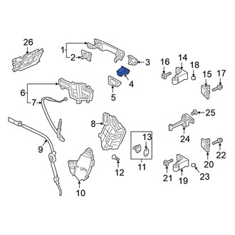 Volkswagen OE - Rear Right Exterior Door Handle Cover