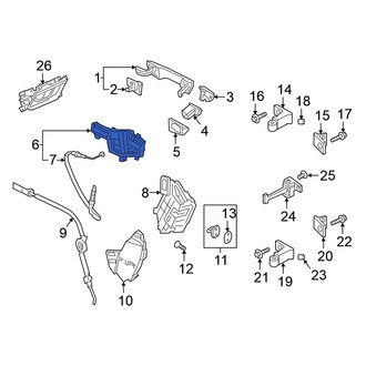 Volkswagen OE - Rear Right Exterior Door Handle Reinforcement