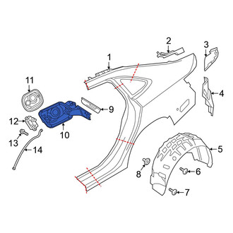 Volkswagen OE - Rear Fuel Filler Housing