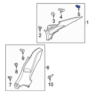 Volkswagen OE - Upper Quarter Panel Trim Panel Clip