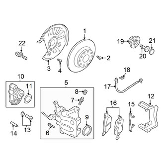 Volkswagen OE - Rear Suspension - Brake Components (With 4 Link Suspension)