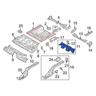 Volkswagen OE - Rear Rearward Floor Pan Crossmember