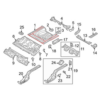 Volkswagen OE - Rear Body & Floor - Floor & Rails