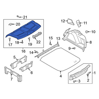 Volkswagen OE - Rear Package Tray Trim