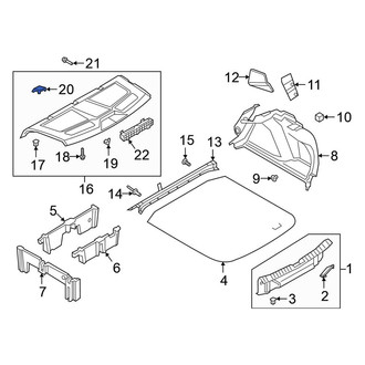 Volkswagen OE - Package Tray Trim Cap