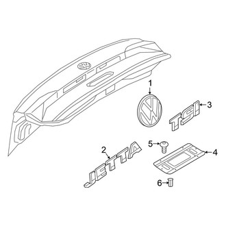 Volkswagen OE - Trunk Lid - Exterior Trim (R-Line / S / SE / SEL / SEL Premium)