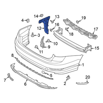 Volkswagen OE - Rear Left Bumper Cover Stay