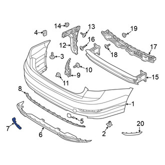Volkswagen OE - Front Left Bumper Trim