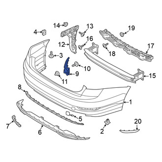 Volkswagen OE - Rear Right Bumper Guide