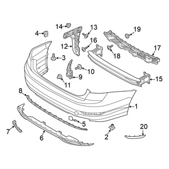 Volkswagen OE - Rear Bumper - Bumper & Components