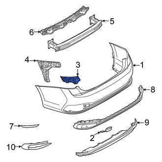 Volkswagen OE - Rear Right Bumper Guide