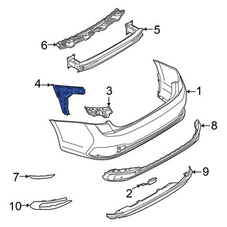 Volkswagen OE - Rear Right Bumper Cover Stay