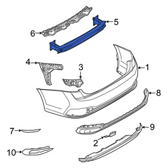 Volkswagen OE - Rear Bumper Impact Bar