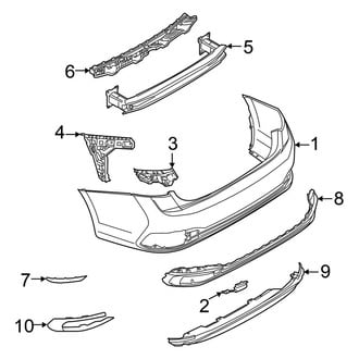 Volkswagen OE - Rear Bumper - Bumper & Components (S / SE / SEL / Sport)
