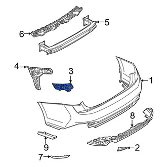 Volkswagen OE - Rear Left Bumper Guide