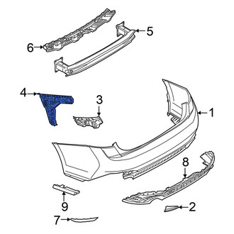 Volkswagen OE - Rear Left Bumper Cover Stay