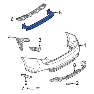 Volkswagen OE - Rear Bumper Impact Bar