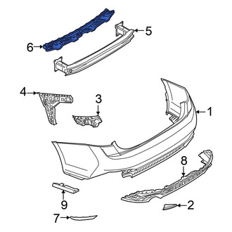 Volkswagen OE - Rear Bumper Cover Support Rail