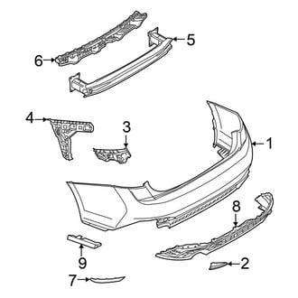 Volkswagen OE - Rear Bumper - Bumper & Components (GLI Autobahn)