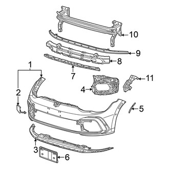 Volkswagen OE - Front Bumper & Grille - Bumper & Components
