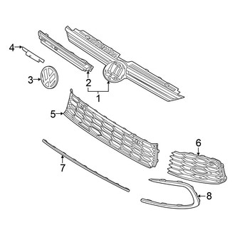 Volkswagen OE - Front Bumper & Grille - Grille & Components